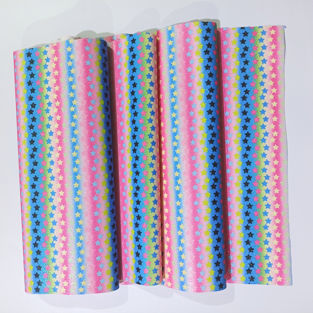 The manufacturer is selling the raw material PU Glitter special leather for soft package sliding doors detail image 2