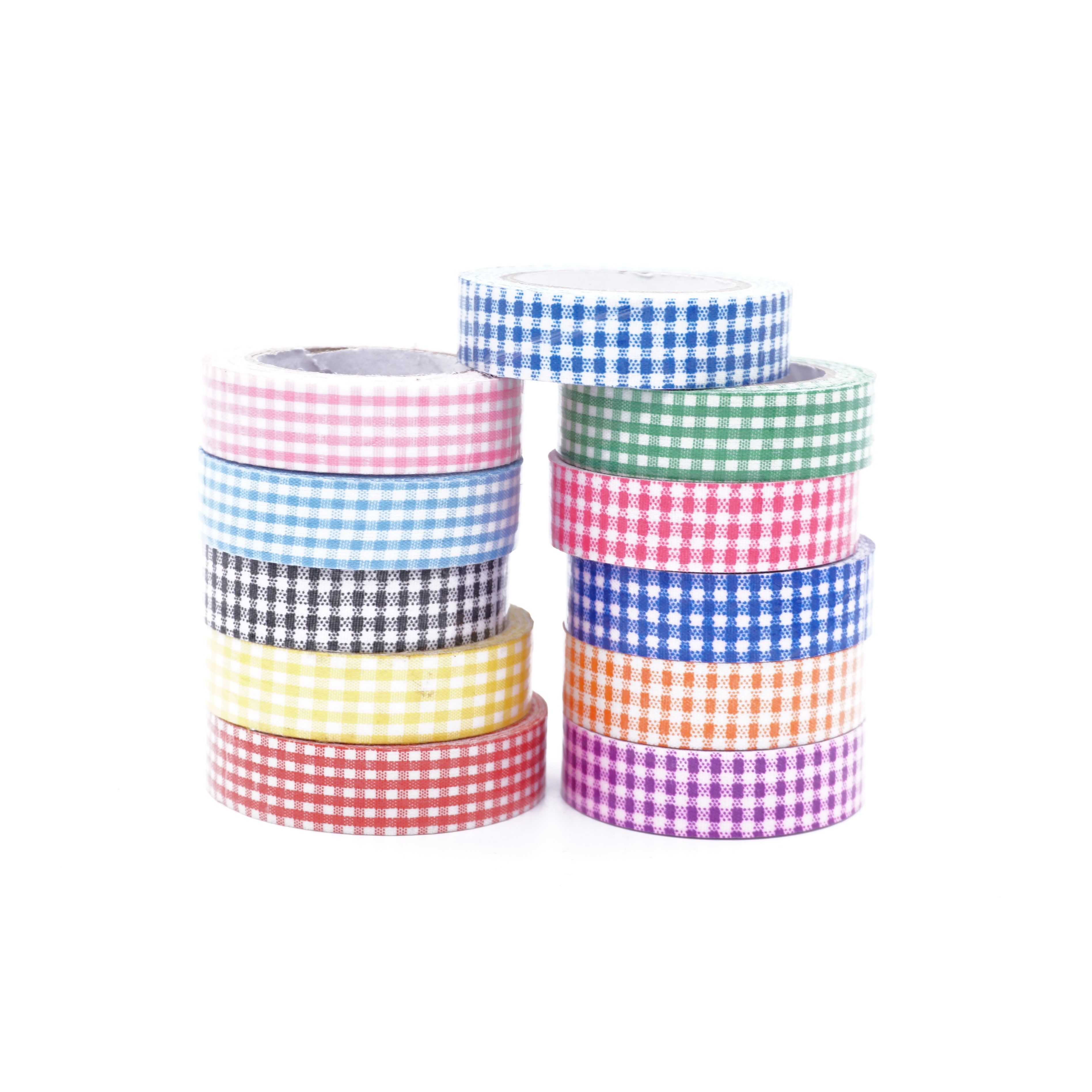 Korean DIY handmade photo album decoration with a fresh and simple style, customizable checkered tape and small floral fabric diy Application Scenario