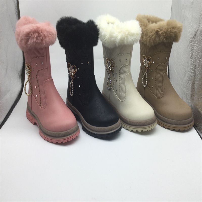 2021款女童皮靴春季新款中大童马丁靴儿童时尚单靴棉靴宝宝长筒靴a6