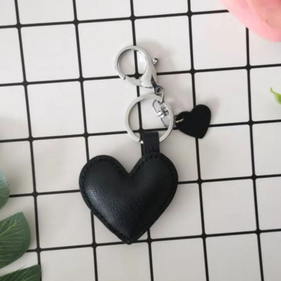 Leather heart keychain 3 piece set series 2