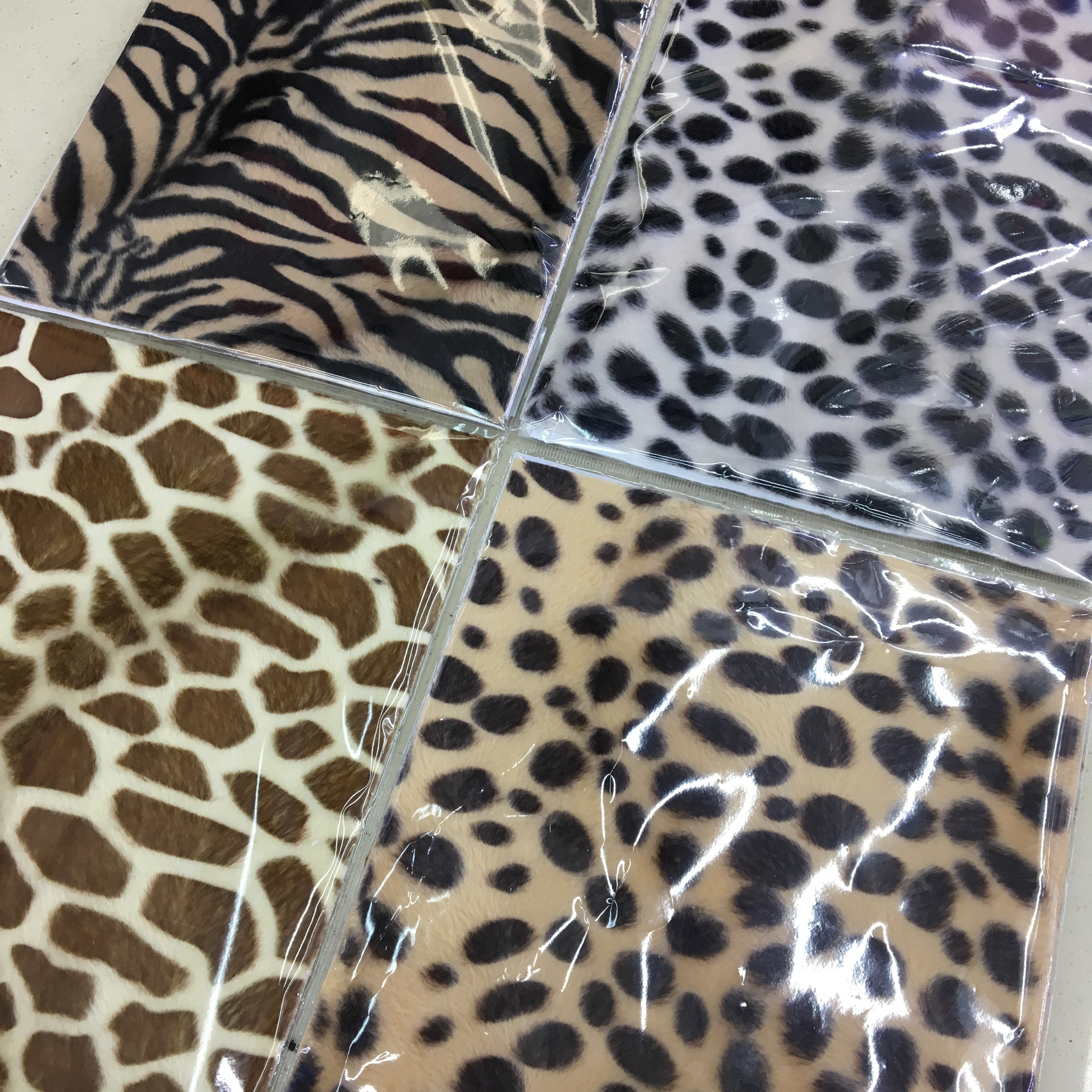 厂家直销 豹纹绒布贴 短毛绒贴纸 DIY手工装饰玩具贴纸详情图3