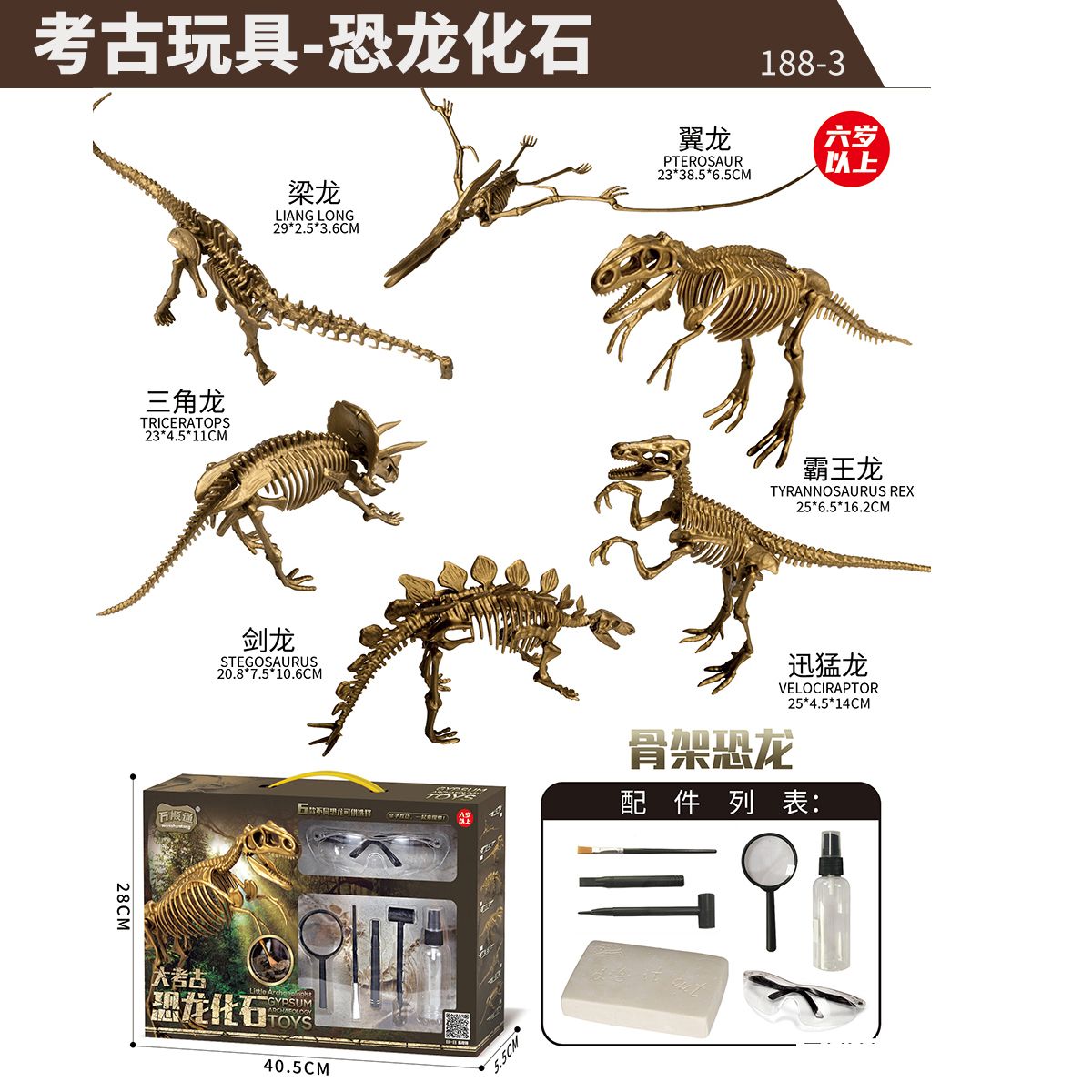 Wanshuntong 188-3 Major Archaeological Dinosaur fossils