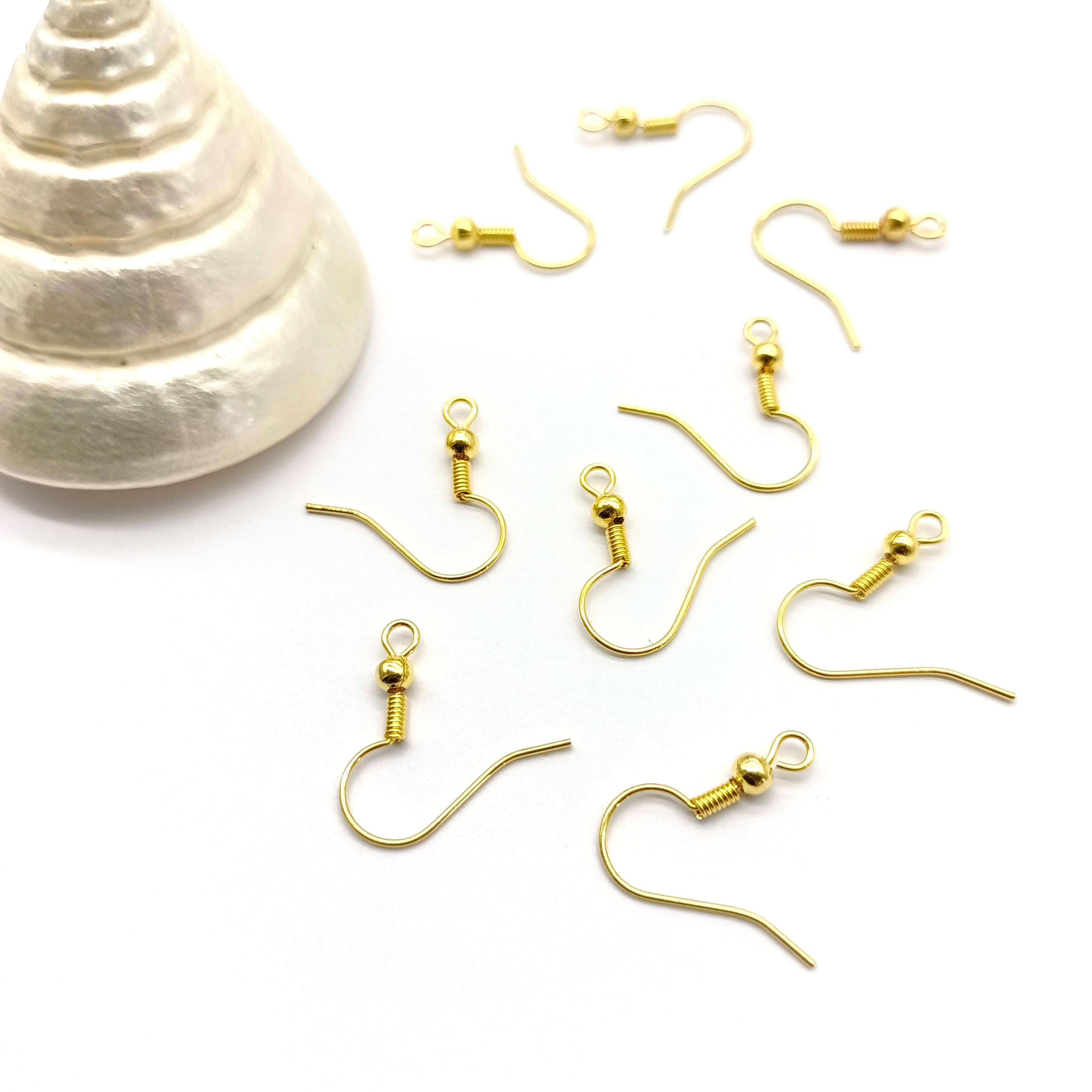 With beaded ear hooks