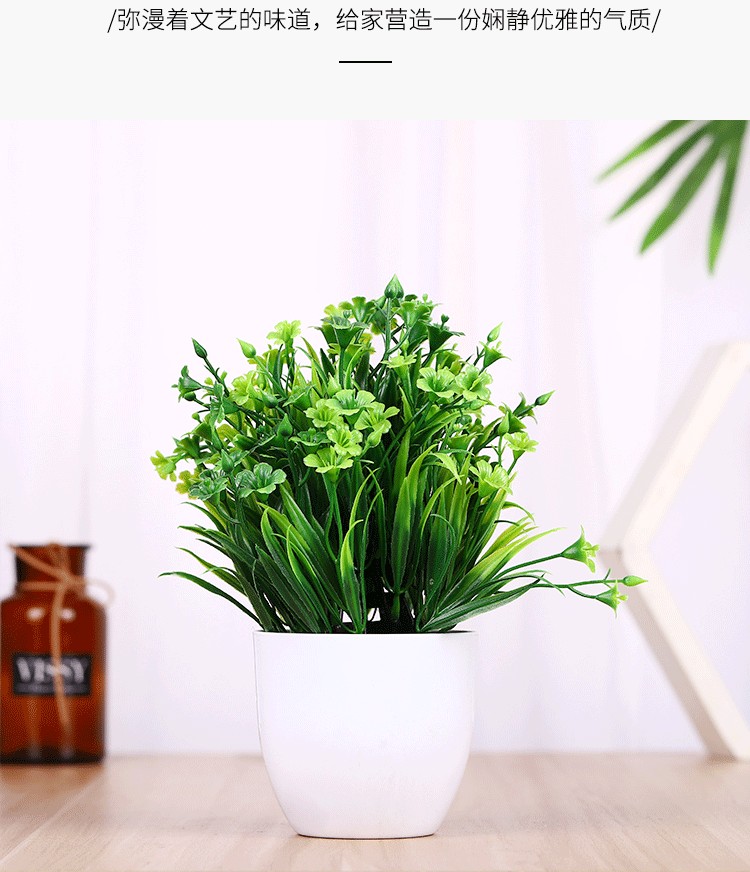 MC-108 Artificial Flower Creative mini potted Plant model room bedroom Desk Desktop Home decoration ins wholesale detail image 8