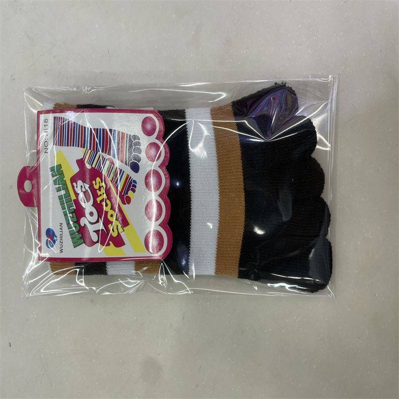 Three-bar five-fingered socks for men and women, pure cotton anti-odor spring and autumn sports, five-toe split socks