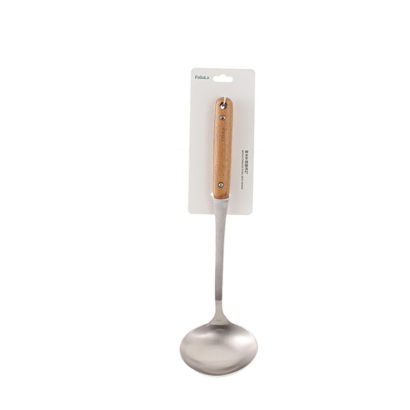 Anti-heat handle stainless steel spatula, soup spoon, strainer, cooking spatula, kitchenware set, non-stick kitchen pan, household frying spoon (frying spatula) Item Picture