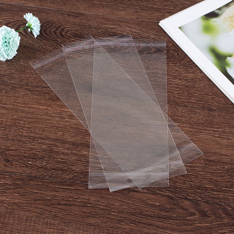 OPP挂孔自粘袋 饰品包装袋 耳环耳钉卡袋子透明塑料袋100个11x22产品图