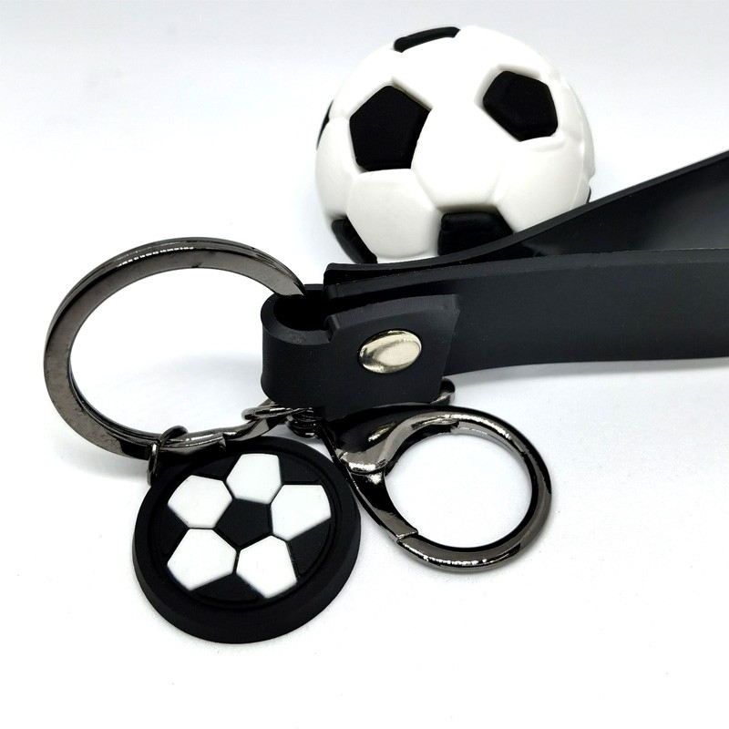 体育活动礼品 足球钥匙扣挂件 高品质仿真足球活动小礼品批发详情图3