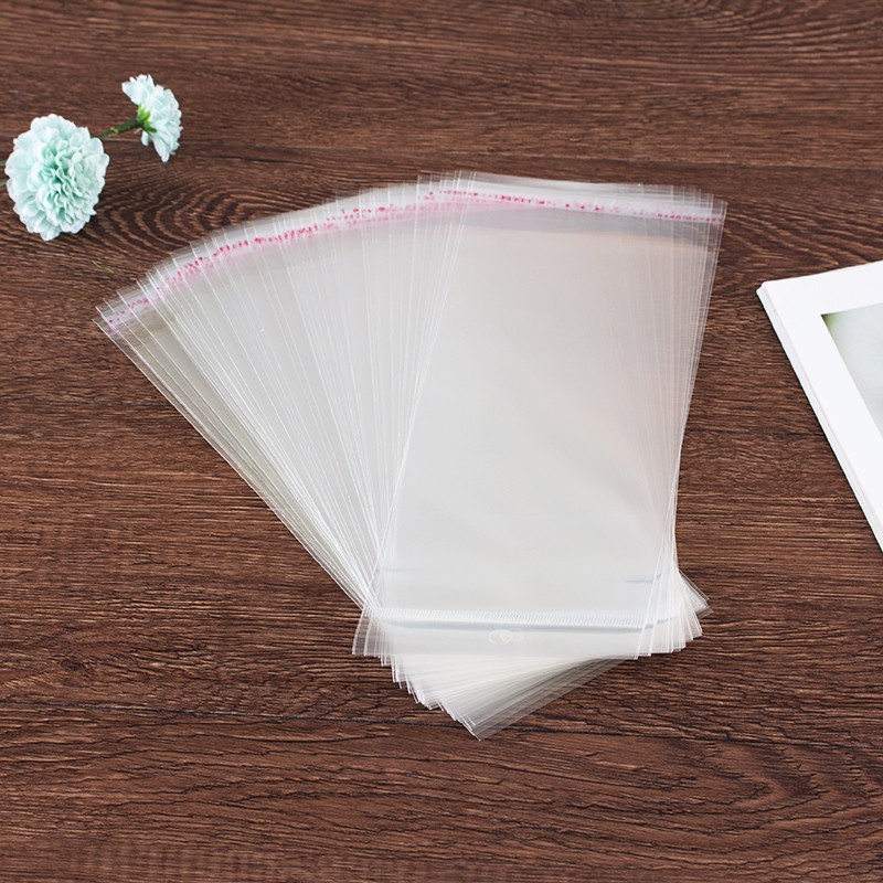OPP挂孔自粘袋 饰品包装袋 耳环耳钉卡袋子透明塑料袋100个4x51详情图3