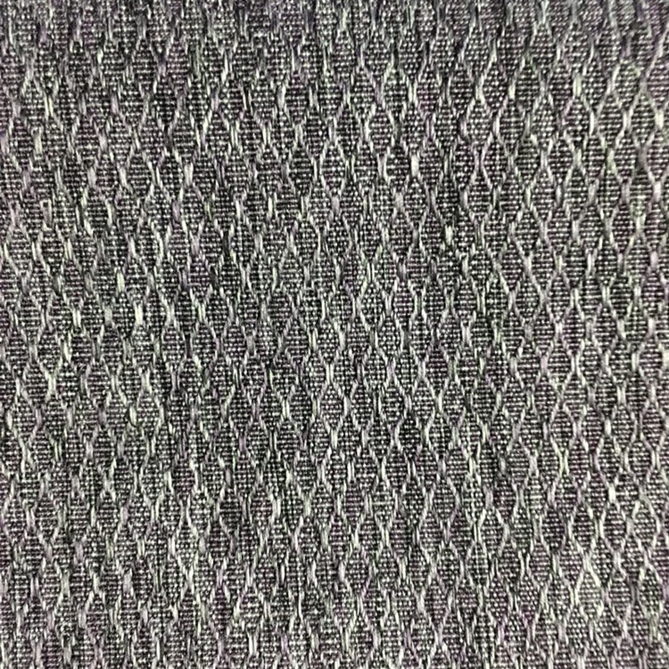 Composite silk rhombic grid - grey detail image 2