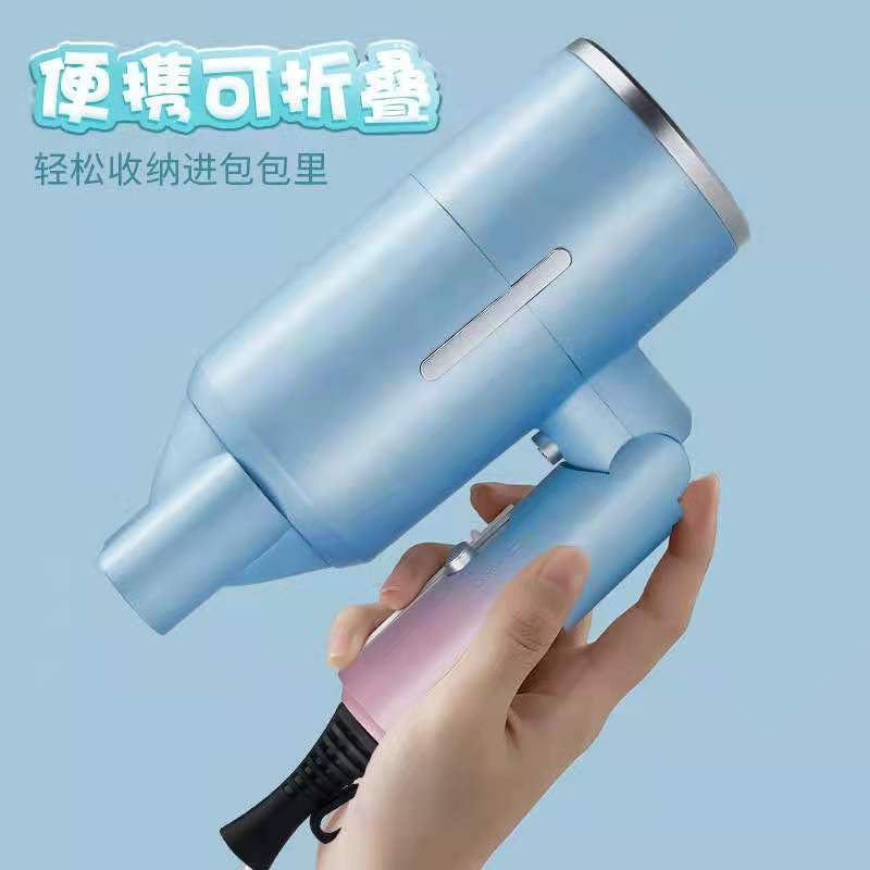 The new cross-border foldable hair dryer, the popular hammer hair dryer, is a portable home and hotel professional hair dryer Specification image