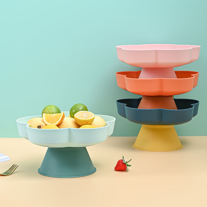 晴鸽塑业Sunny Princess新款塑料日用品塑料果盘果篮白底实物图