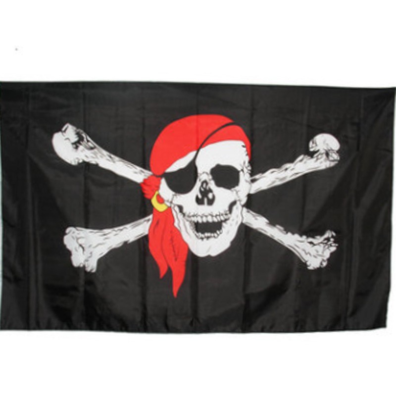 海盗旗90*150节日万圣节旗子骷髅头旗帜定做现货详情图3