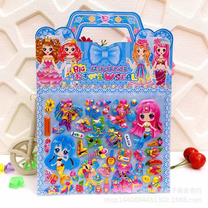 厂家直销立体烫金贴纸 换装衣服贴纸 幼儿贴画 详情图6