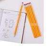 To Bo Stationery Manufacturers Direct Wholesale Yellow Pole Pencil With Leather Head Hb Pencil Wooden Pencil Students Learning Office Supplies Round Hexagonal Lead Specification drawing