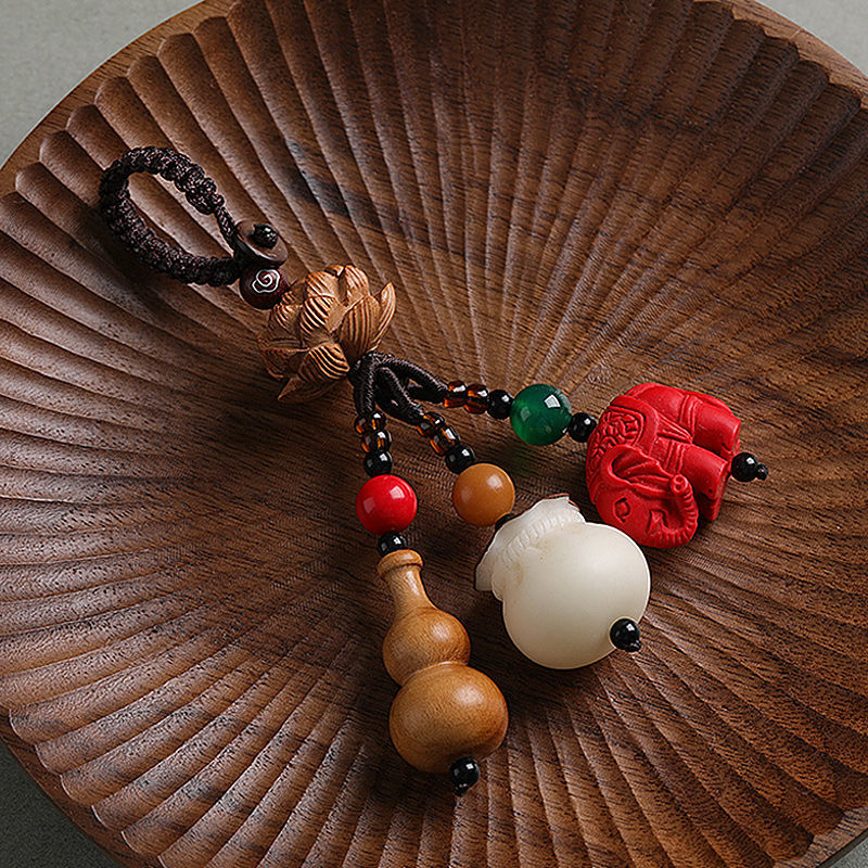 Peach gourd money bag key chain