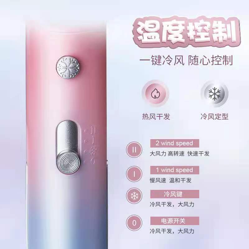 The new cross-border foldable hair dryer, the popular hammer hair dryer, is a portable home and hotel professional hair dryer Item Picture