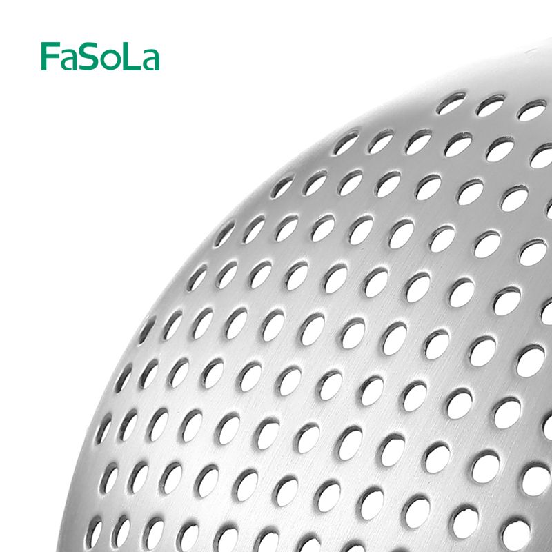 Anti-heat handle stainless steel spatula, soup spoon, strainer, cooking spatula, kitchenware set, kitchen non-stick pan, household frying spoon (strainer) details Picture