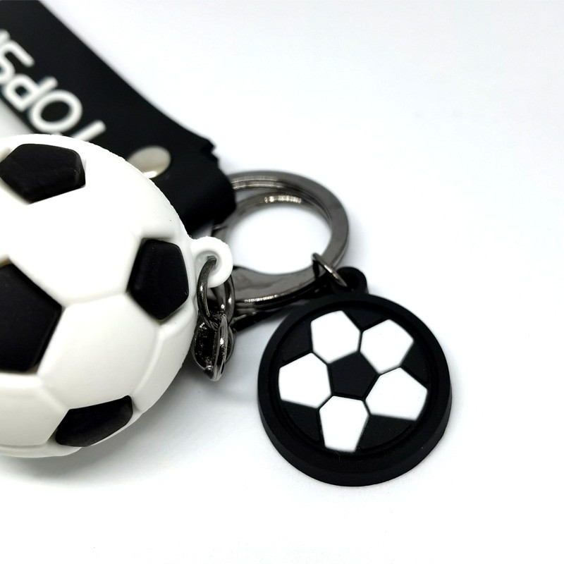 体育活动礼品 足球钥匙扣挂件 高品质仿真足球活动小礼品批发详情图2