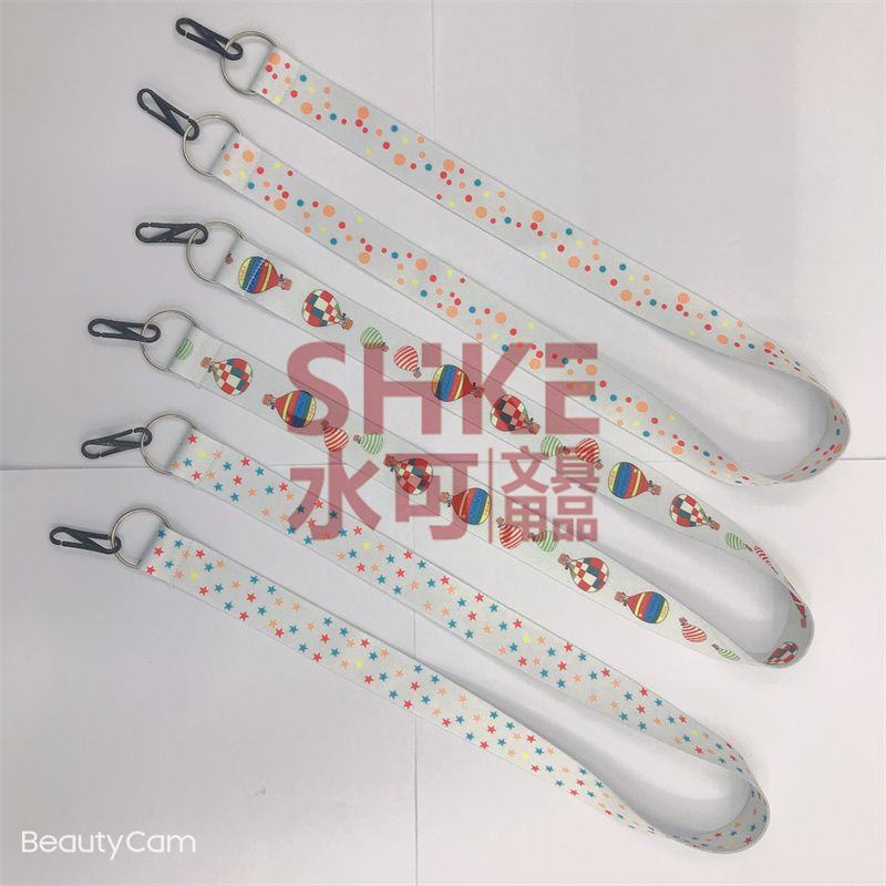 2CM热销欧美爆款塑料钩数码印花口罩绳，防风绳 可调节儿童防丢口罩挂带【外贸专供】