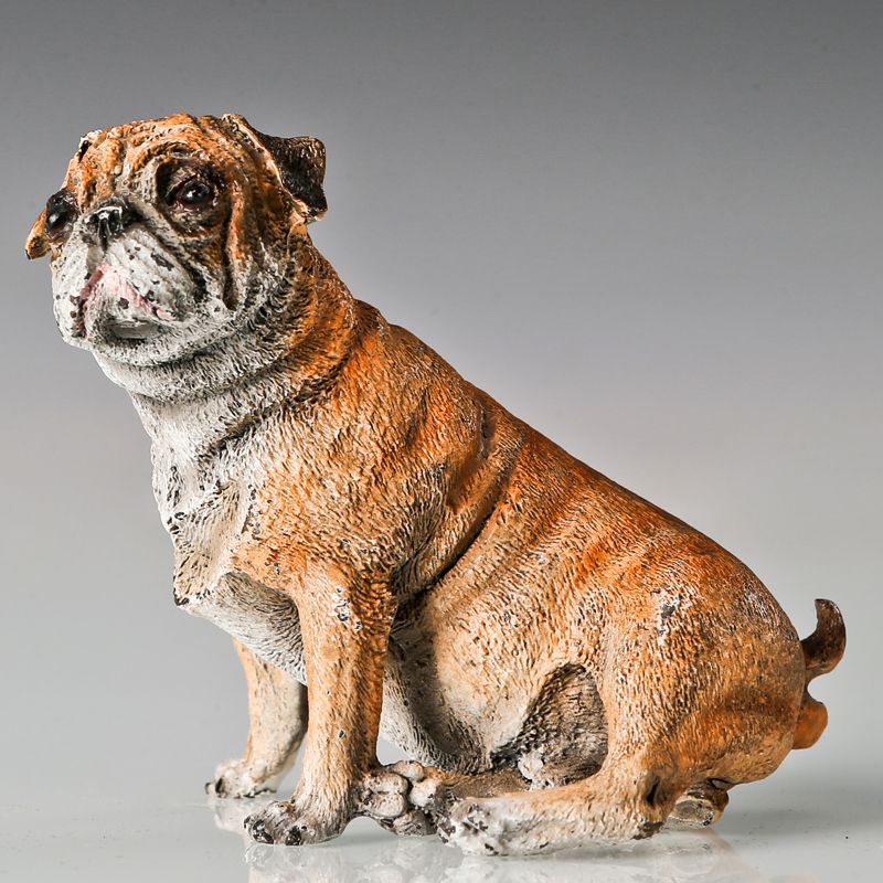 铜雕可爱坐姿狗办公室家居客厅室内铜摆件软装现代礼品送礼