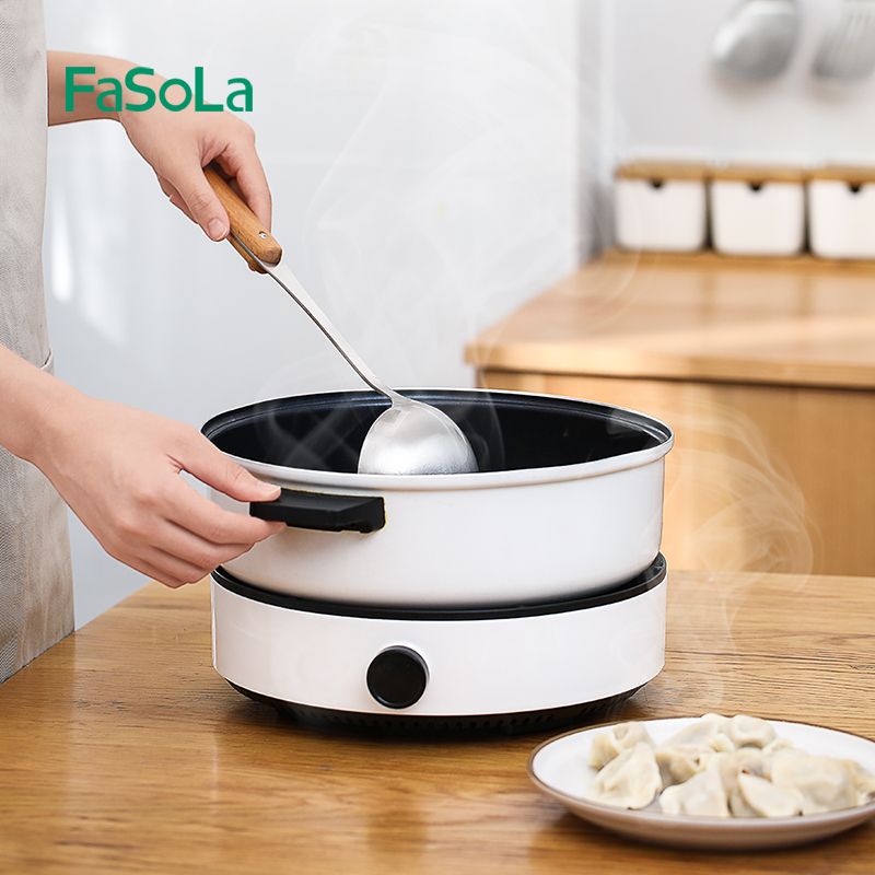 Anti-heat handle stainless steel spatula, soup spoon, strainer, cooking spatula, kitchenware set, non-stick kitchen pans, household woks (soup spoons) Specification image