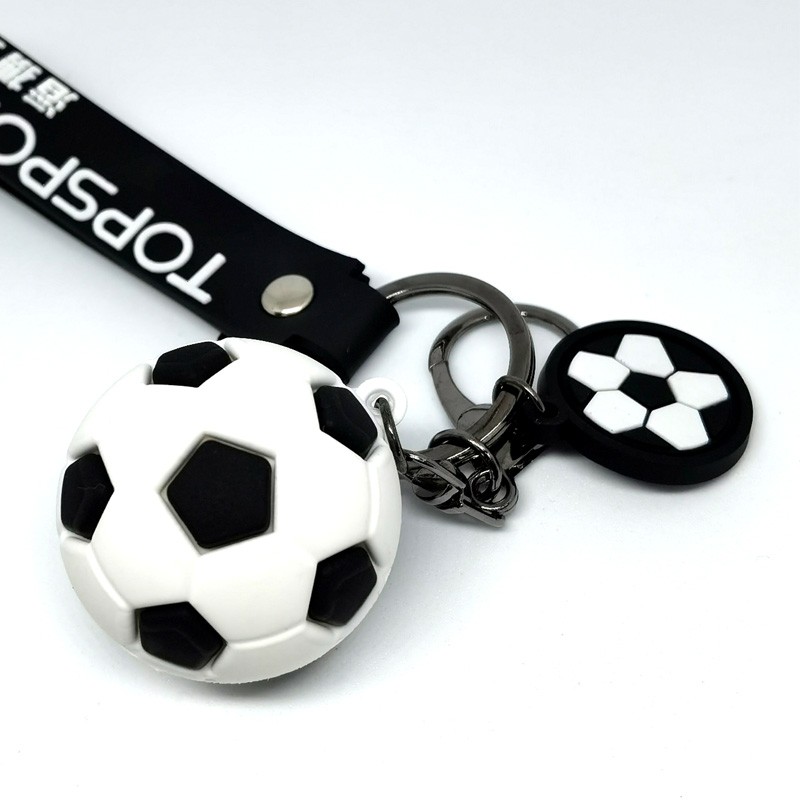 体育活动礼品 足球钥匙扣挂件 高品质仿真足球活动小礼品批发详情图1