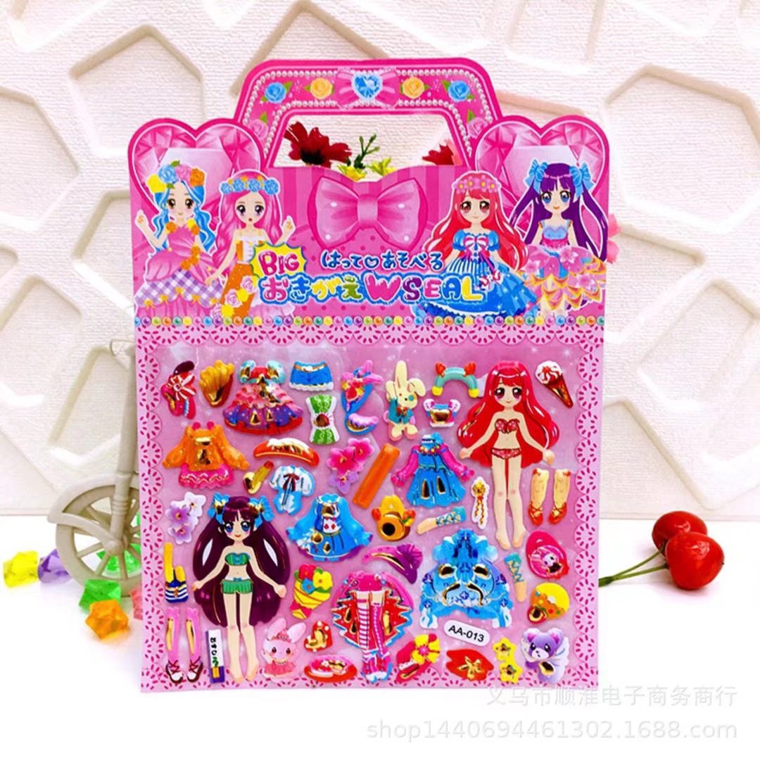 厂家直销立体烫金贴纸 换装衣服贴纸 幼儿贴画 详情图9