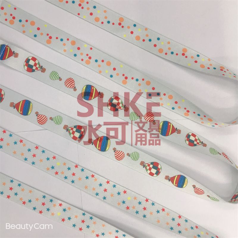 2CM热销欧美爆款塑料钩数码印花口罩绳，防风绳 可调节儿童防丢口罩挂带【外贸专供】细节图