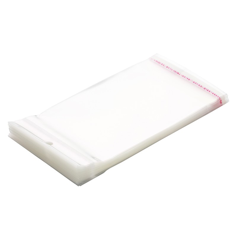 OPP挂孔自粘袋 饰品包装袋 耳环耳钉卡袋子透明塑料袋100个4x51详情图5