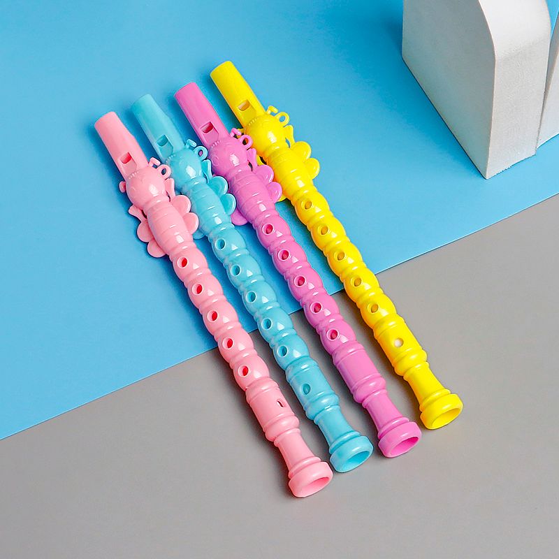 Creative simple bee flute shape neutral pen can play music melody Korean cartoon students with mouth flute pen