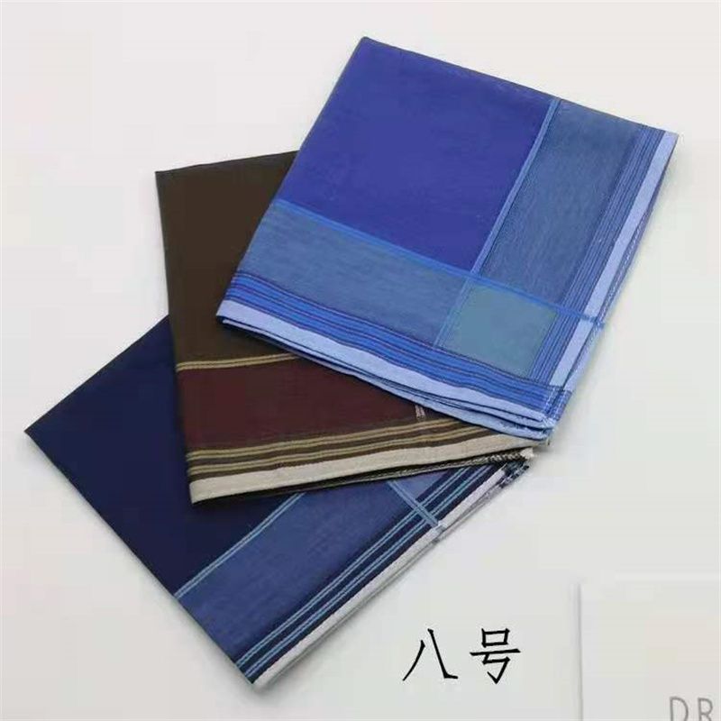 Middle-Aged And Elderly Men Export Cotton Large Handkerchief Men Sweat Absorption Classic Handkerchief Hand Towel 52