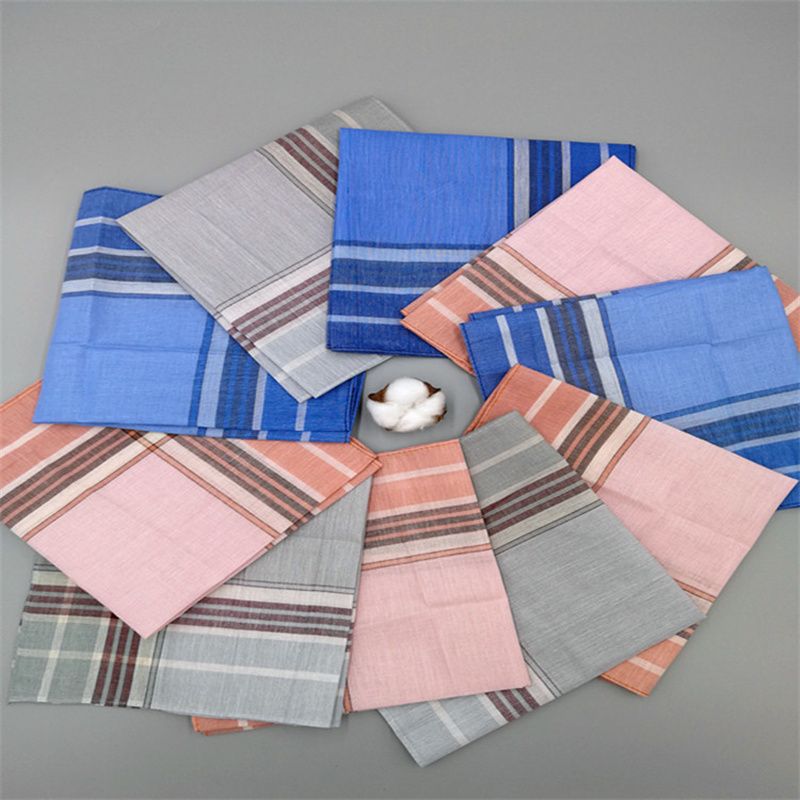 Middle-Aged And Elderly Men Export Foreign Cotton Large Handkerchief Men Sweat Absorption Classic Handkerchief Hand Towel 61