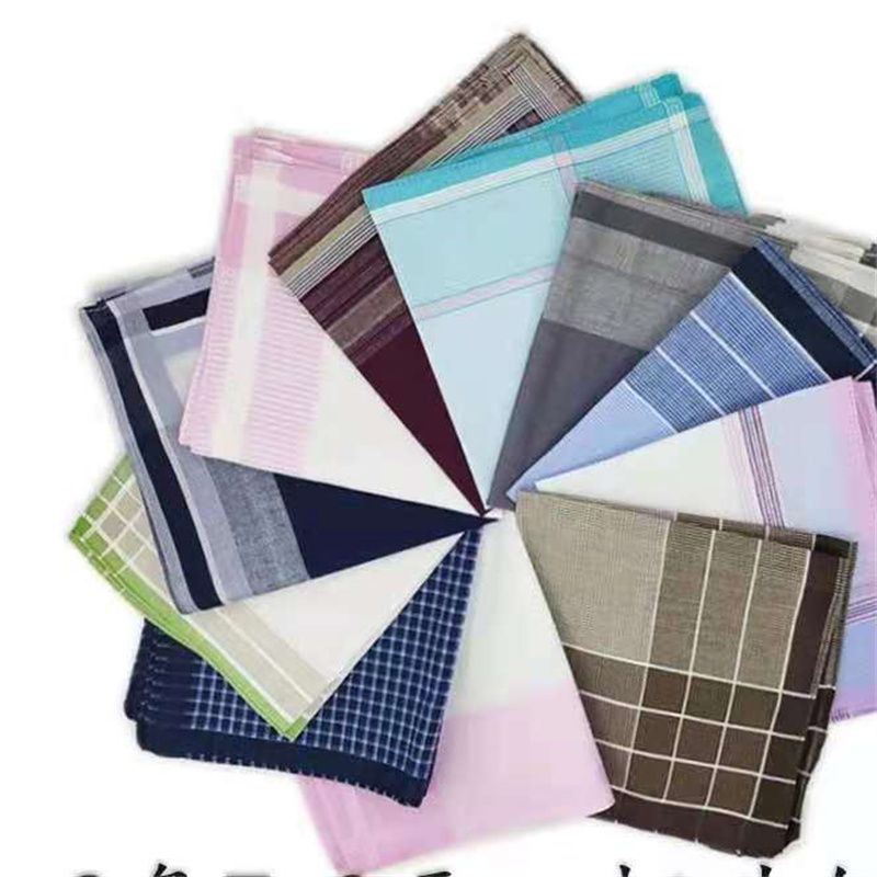 Middle-Aged And Elderly Men Export Pure Cotton Handkerchief Men Sweat Absorption Classic Handkerchief Hand Towel 17