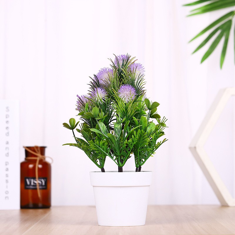 MC-104 Simulated plastic flower bouquets, small bonsai, new Spring Scenery Mini simulated green plant micro-landscape flower ornaments detail image 14