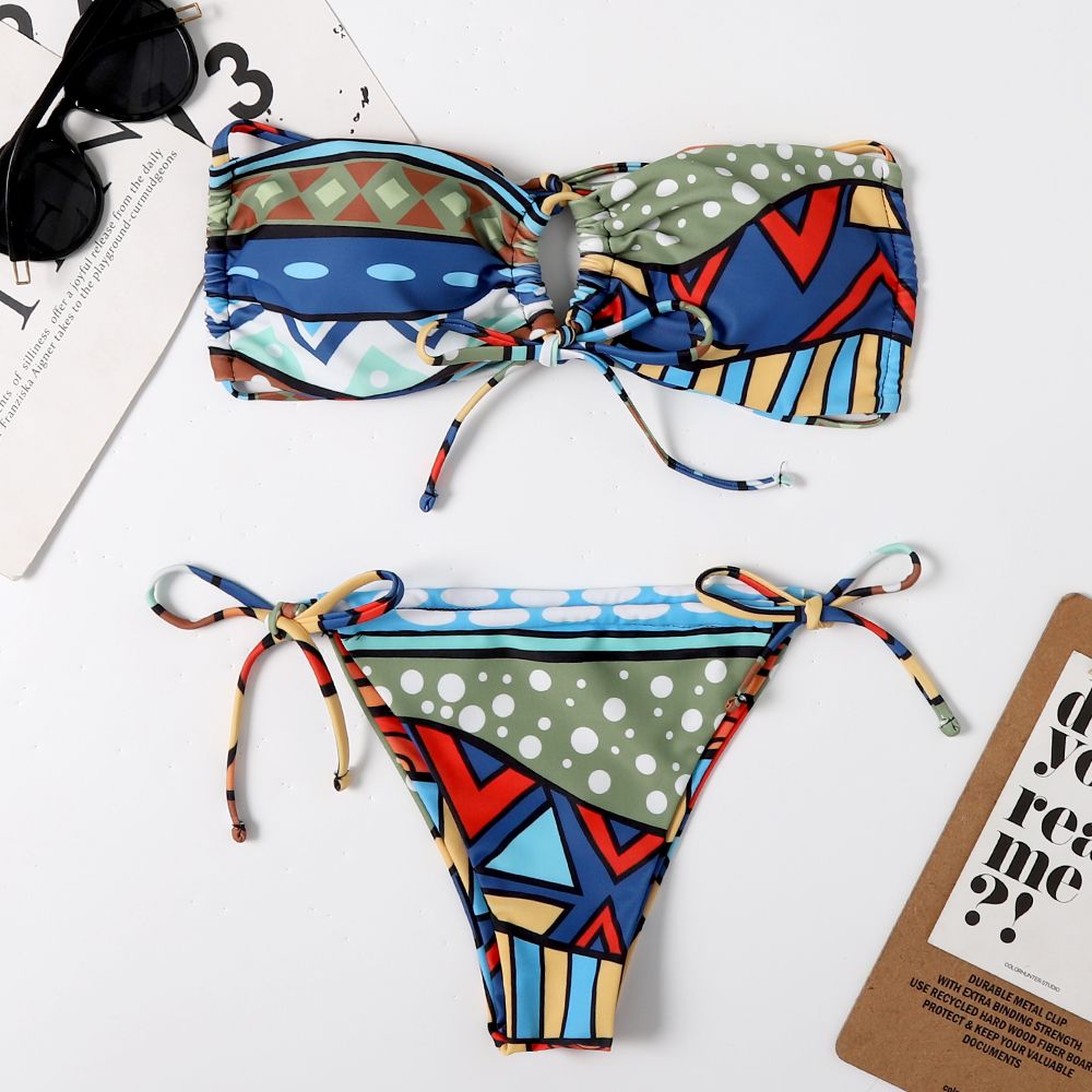 Foreign Trade Swimsuit Sexy Bikini New European And American Swimsuit Outside The Single Body Specification drawing