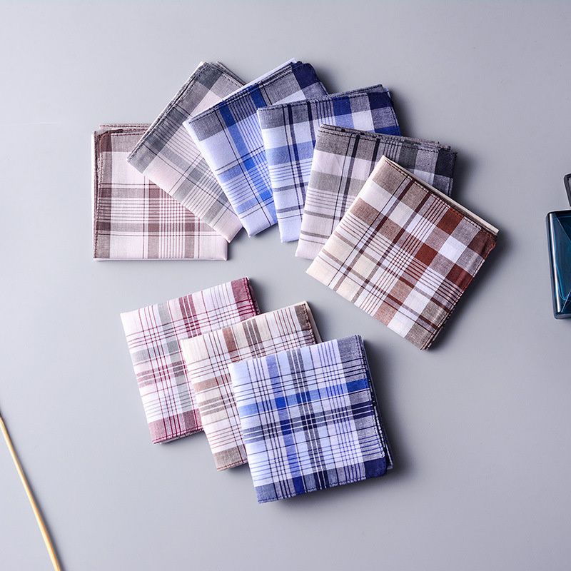 Hombre de mediana edad exportación exterior de algodón pañuelo para hombres sudor absorbente pañuelo clásico toalla de mano 34