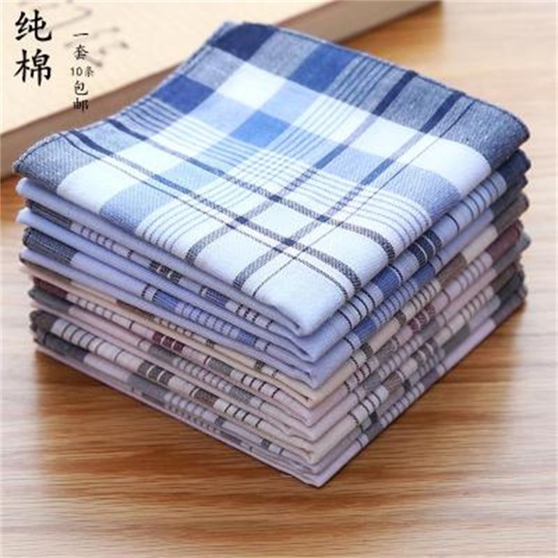 Hombre de mediana edad exportación exterior de algodón pañuelo para hombres sudor absorbente pañuelo clásico toalla de mano 14