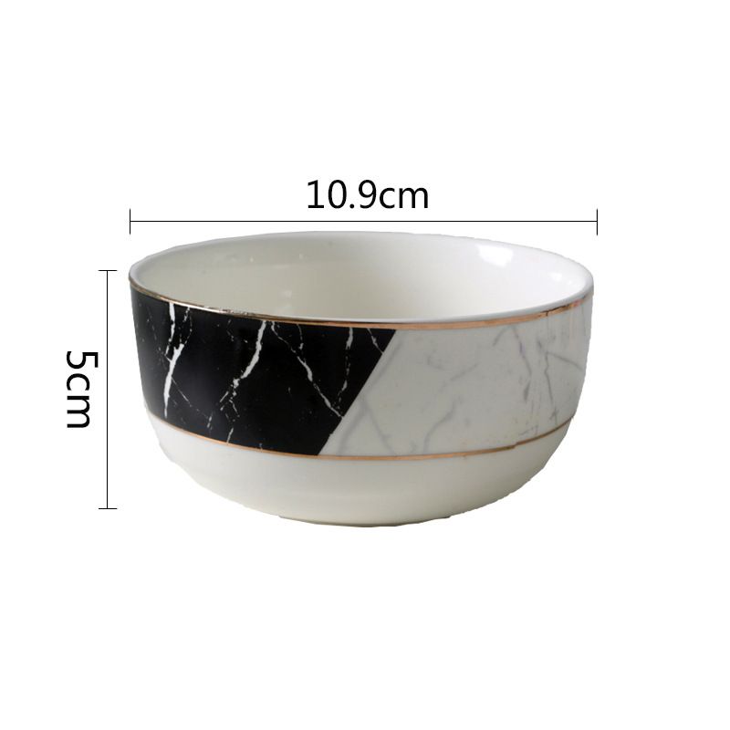 Export gold-plated marble-patterned ceramic plates, Western dining plates, spoons, bowls and tableware sets, coffee cups and plates, geometric pattern tableware Application Scenario