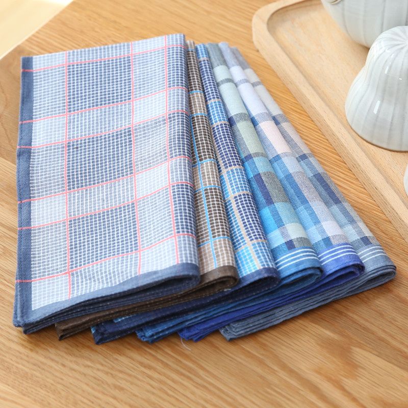 Middle-Aged And Elderly Men Export Foreign Cotton Large Handkerchief Men Sweat Absorption Classic Handkerchief Hand Towel 58
