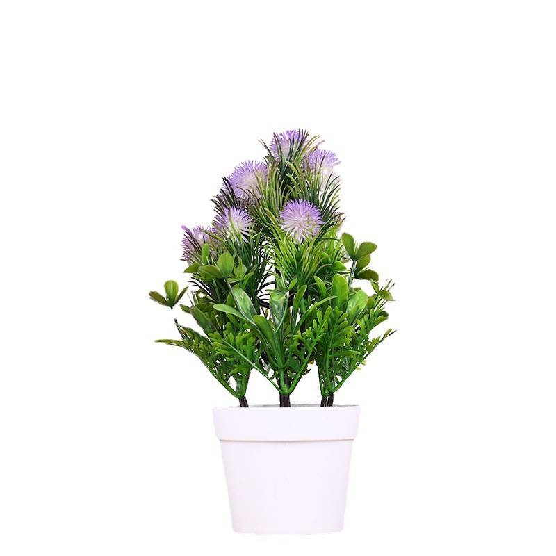 MC-104 Simulated plastic flower bouquets, small bonsai, new Spring Scenery Mini simulated green plant micro-landscape flower ornaments detail image 13