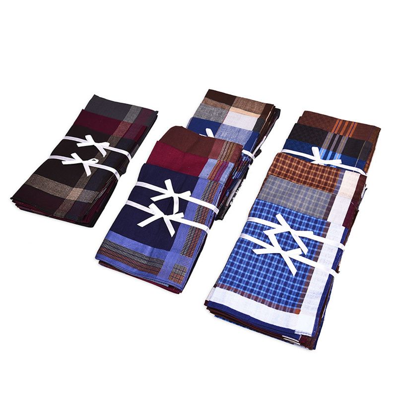 Hombre de mediana edad exportación exterior de algodón bandana hombre sudor absorbente pañuelo clásico toalla de mano 55