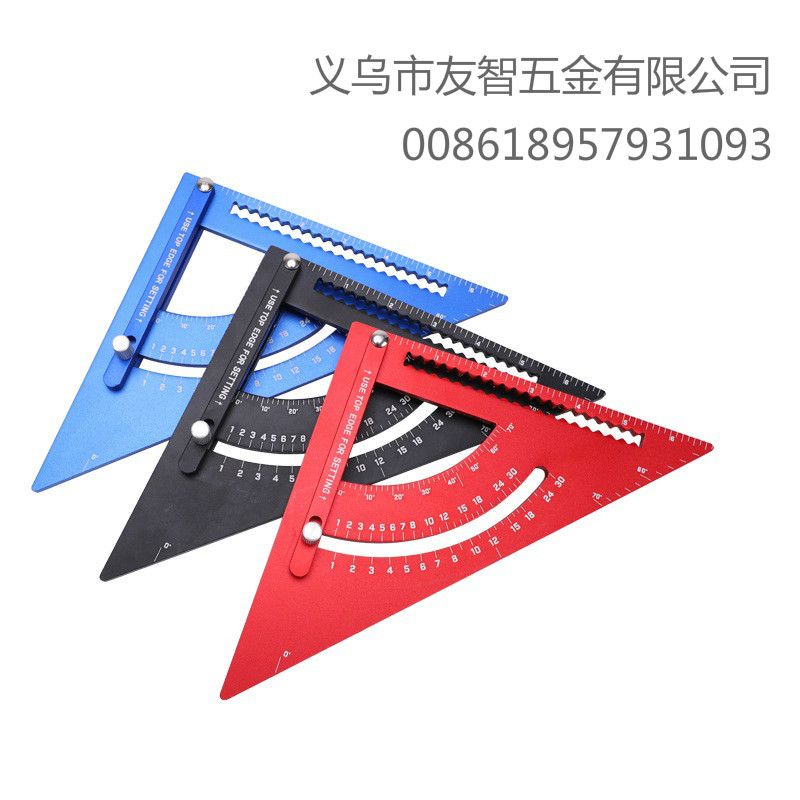 Aluminum alloy square 木工三角尺 Woodworking ruler Specification drawing