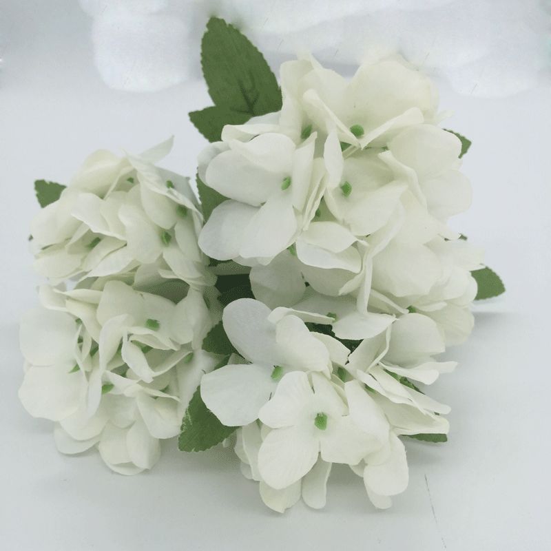 Five-headed natural style hydrangea simulation flower, Nordic style silk flower, flower arrangement handicraft, display item, beautiful Chen photography prop