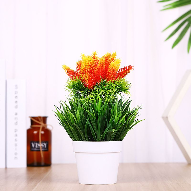 Five-color mini artificial plant bonsai, mini creative small bonsai artificial flower decoration ornaments, self-produced and self-sold MC-96 Item Picture