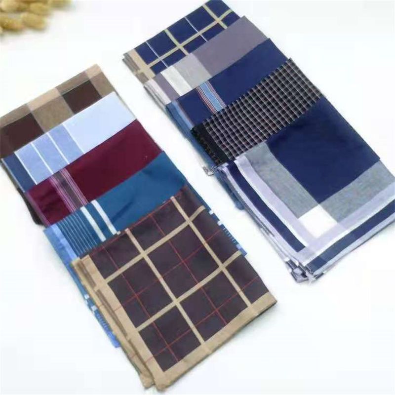 Middle-Aged And Elderly Men Export Cotton Large Handkerchief Men Sweat Absorption Classic Handkerchief Hand Towel 51