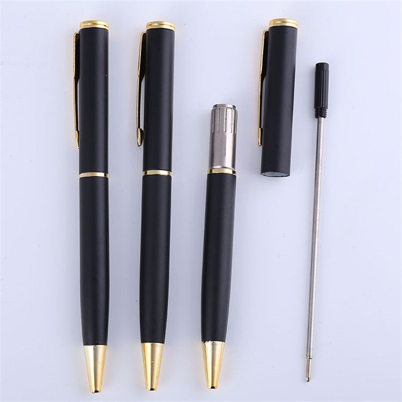 Black classic oil pen, metal signature ballpoint pen, custom logo advertising gift, gold accessory, simple advertising ballpoint pen Application Scenario