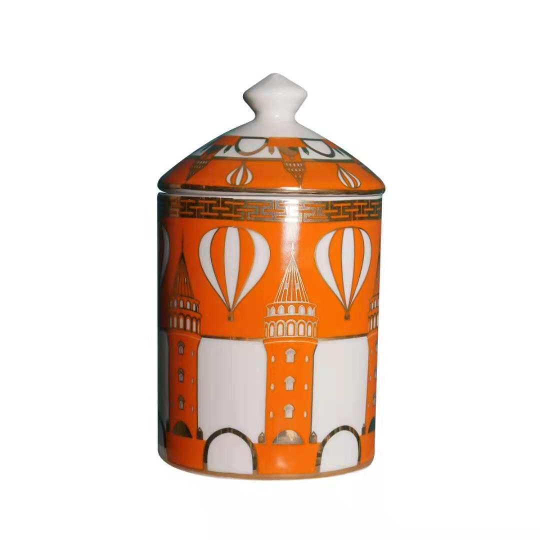 Customized logo patterns for new architectural aromatherapy candle ceramic candle cups Application Scenario