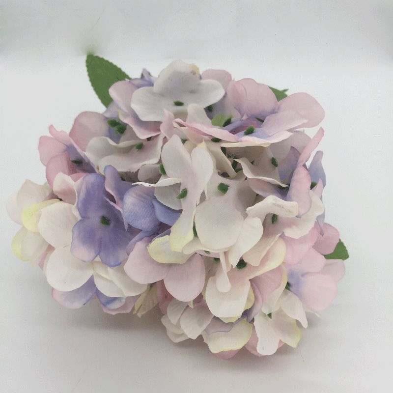 Five-headed natural style hydrangea simulation flower, Nordic style silk flower, flower arrangement handicraft, display item, beautiful Chen photography prop Specification image