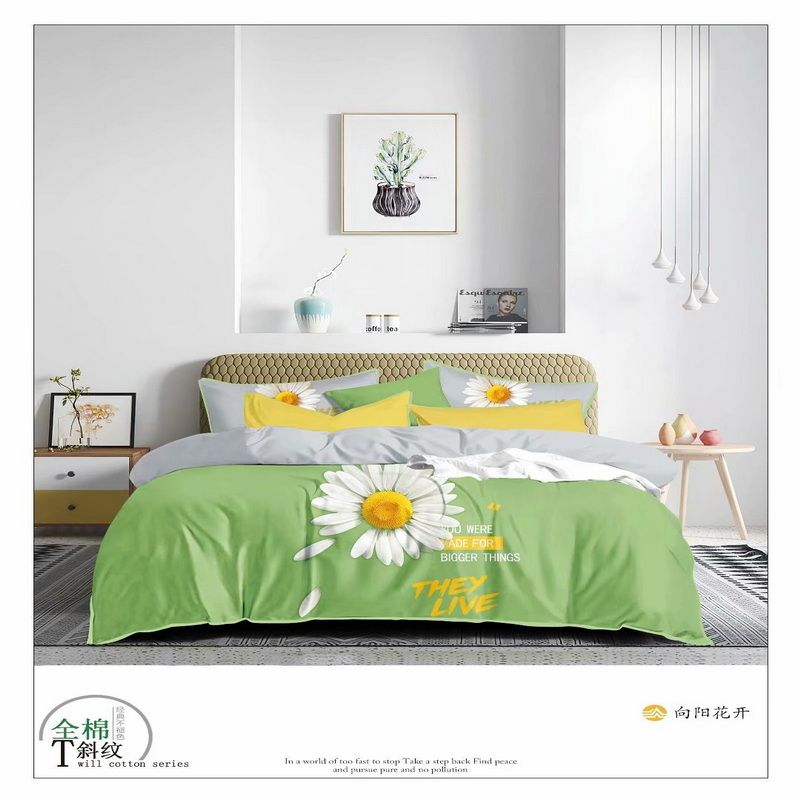 2021 New Factory Direct Sales Burst Pure Cotton Four-Piece Quilt Set Bed Sheet Pillowcase 19